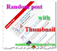 Bài viết ngẫu nhiên có ảnh thmbnail cho blogspot - Random post with thumbnail