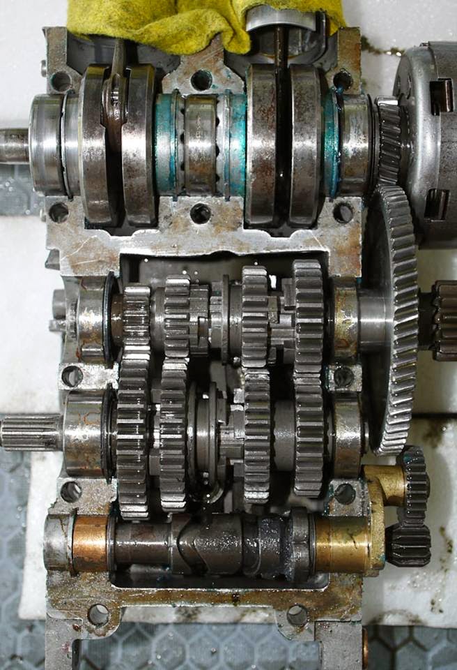 Mechanical Engineering: Inside View of a Motorcycle Gearbox