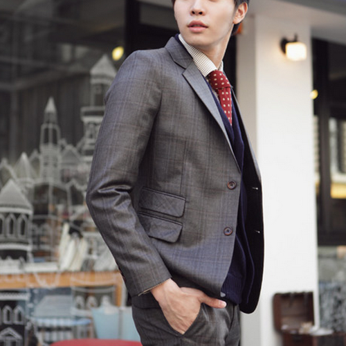 Double-Button Closure Suit Jacket