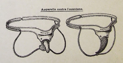 ceinture de chasteté, onanisme, début du XXe siècle, dessin