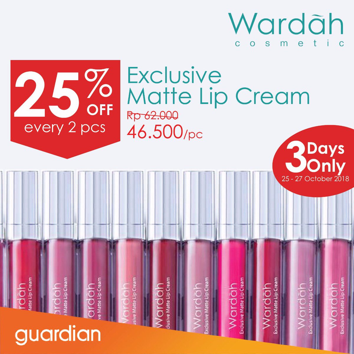 Guardian - Promo Diskon  25% Wardah Eye Xpert Series (s.d 27 Okt 2018)