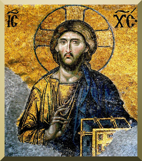 Jesus Christ - detail from Deesis mosaic, Hagia Sophia, Istanbul