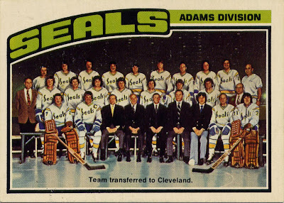 California Golden Seals, Oakland Seals, Cleveland Barons, O pee chee, 76-77, nhl, hockey, hockey card