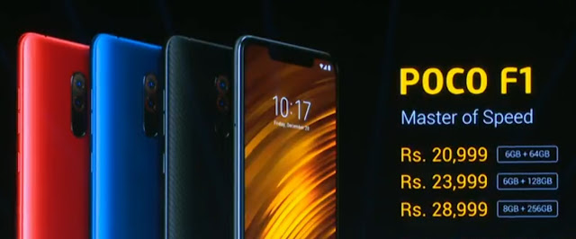 full specifications and features of midrange smartphone POCO F1 pics