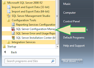 SQL Server Configuration Manager from Windows 7 Start Menu