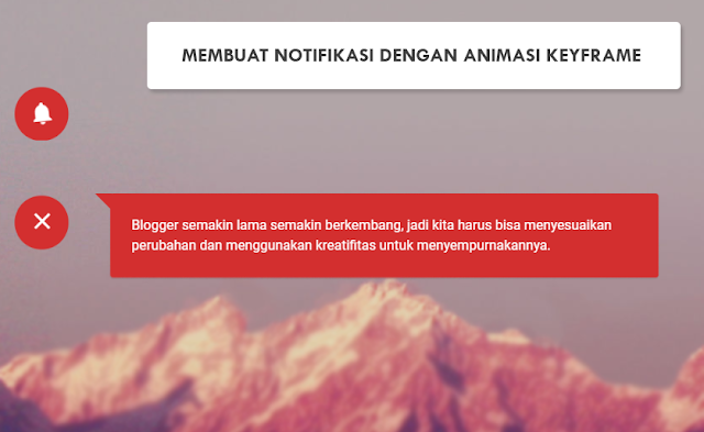 Membuat Notifikasi Show Hide Melayang dengan Animasi Keyframe