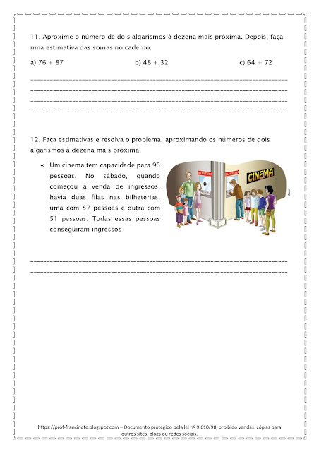 Atividades 1 de Matemática 5º ano - Alinhadas à BNCC