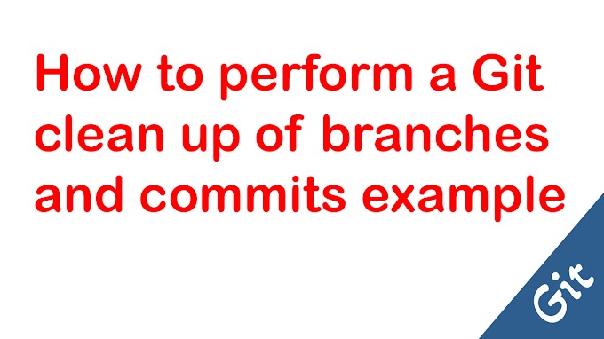 How to perform a Git clean up of branches and commits example