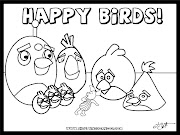 愤怒的小鸟填色稿( Angry Bird Coloring Pages )
