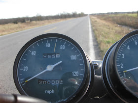 honda motorcycle hits 20000 miles, odometer, trip