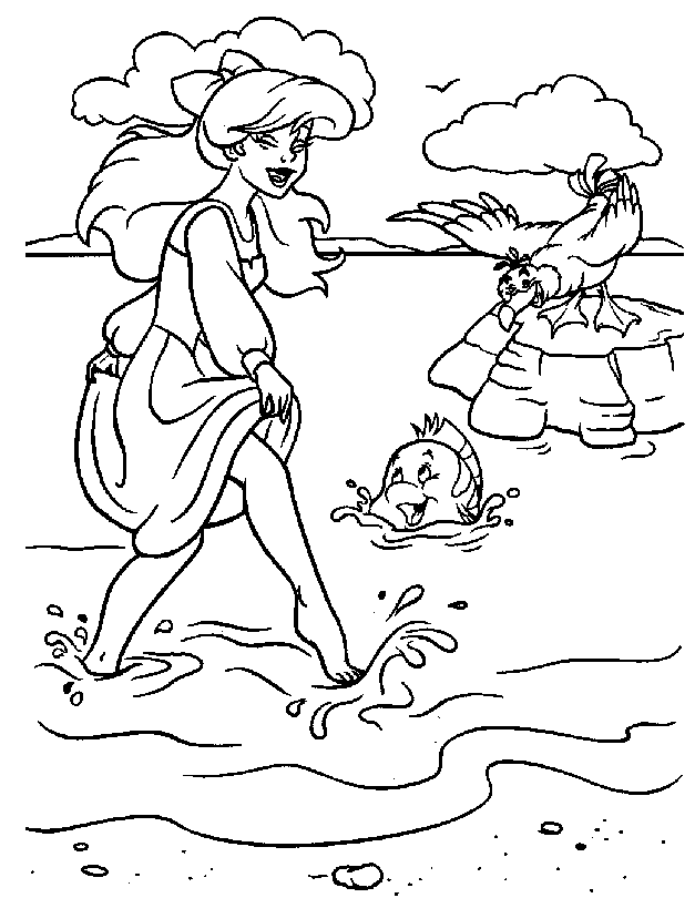 Ariel Printable Coloring Pages