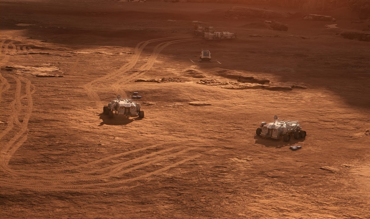 Helios mobile base on Mars in season 3 of 'For All Mankind' TV series