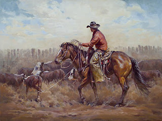 Vaqueros en Paisajes Pintura Oleo