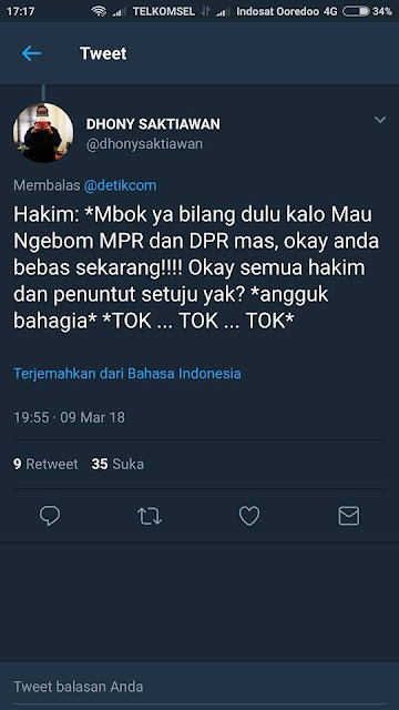 Ada Teroris Nargetin Ngebom MPR-DPR, 15 Komentar Dukungan Warganet Ini Bikin Ngakak!