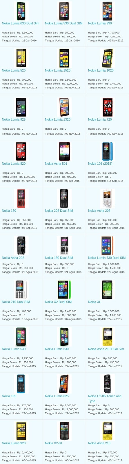 Daftar Harga Hp Terbaru Nokia Mei 2016