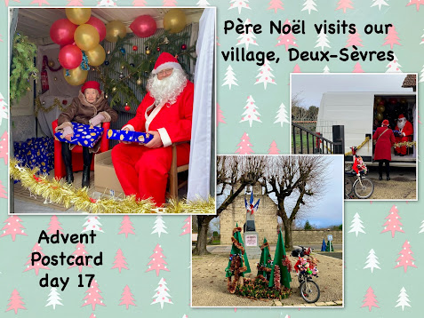 French Village Diaries advent postcards Père Noël