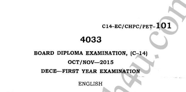 Sbtet English previous question papers electrical oct/nov 2015 c14