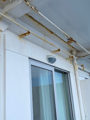 rust on Island cruise ship balcony