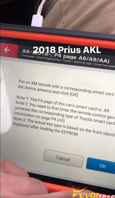 Program 2018 Prius All Keys Lost with VVDI Key Tool Plus 12