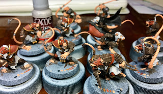 Skaven Scramblers Speed Painting Blood Bowl 28mm Rats Fantasy Football Miniatures SquadPainter Vallejo Game Color basecoating