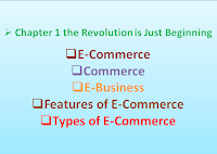 Introduction to E-Commerce Chapter 1 the Revolution is Just Beginning