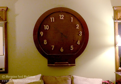 giant wall clock diy from old mirror