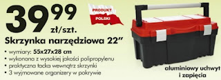 Skrzynka narzędziowa 22 cale z Biedronki ulotka