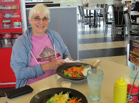 woman in a restaurant