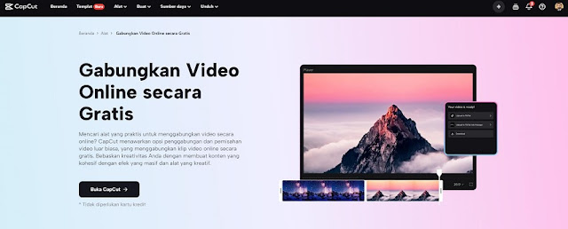 Penggabungan Video Online CapCut