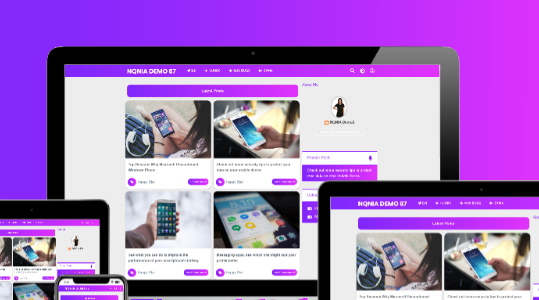 VioMegi Purple Responsive Blogger Template Free Download