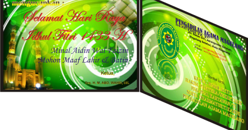 Download Template Kartu Ucapan Idhul Fitri 1433 H CorelDraw