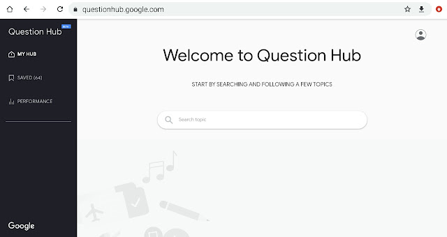 Alt: = "screenshot of Google question hub homepage"