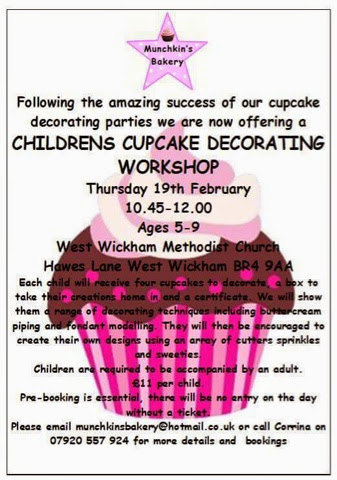 Childrens Cupcake Decorating Workshop West Wickham - Munchkins Bakery