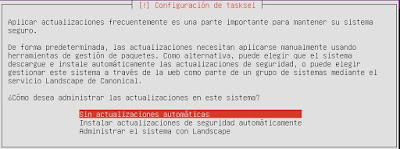 Instalar Ubuntu 16.04 configuración de Tasksel