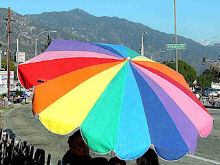 Beach Umbrella - Before Rose Parade 2008 (c) David Ocker