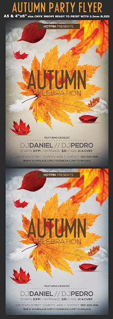  Autumn/Fall Party Flyer Template