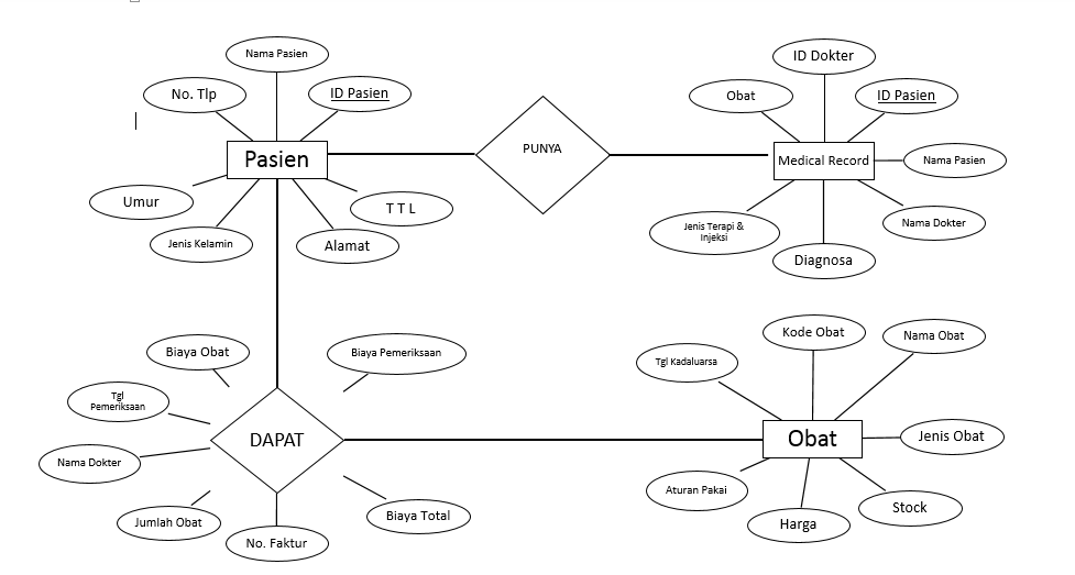 Latifa's World: Entity Relationship Diagram Klinik