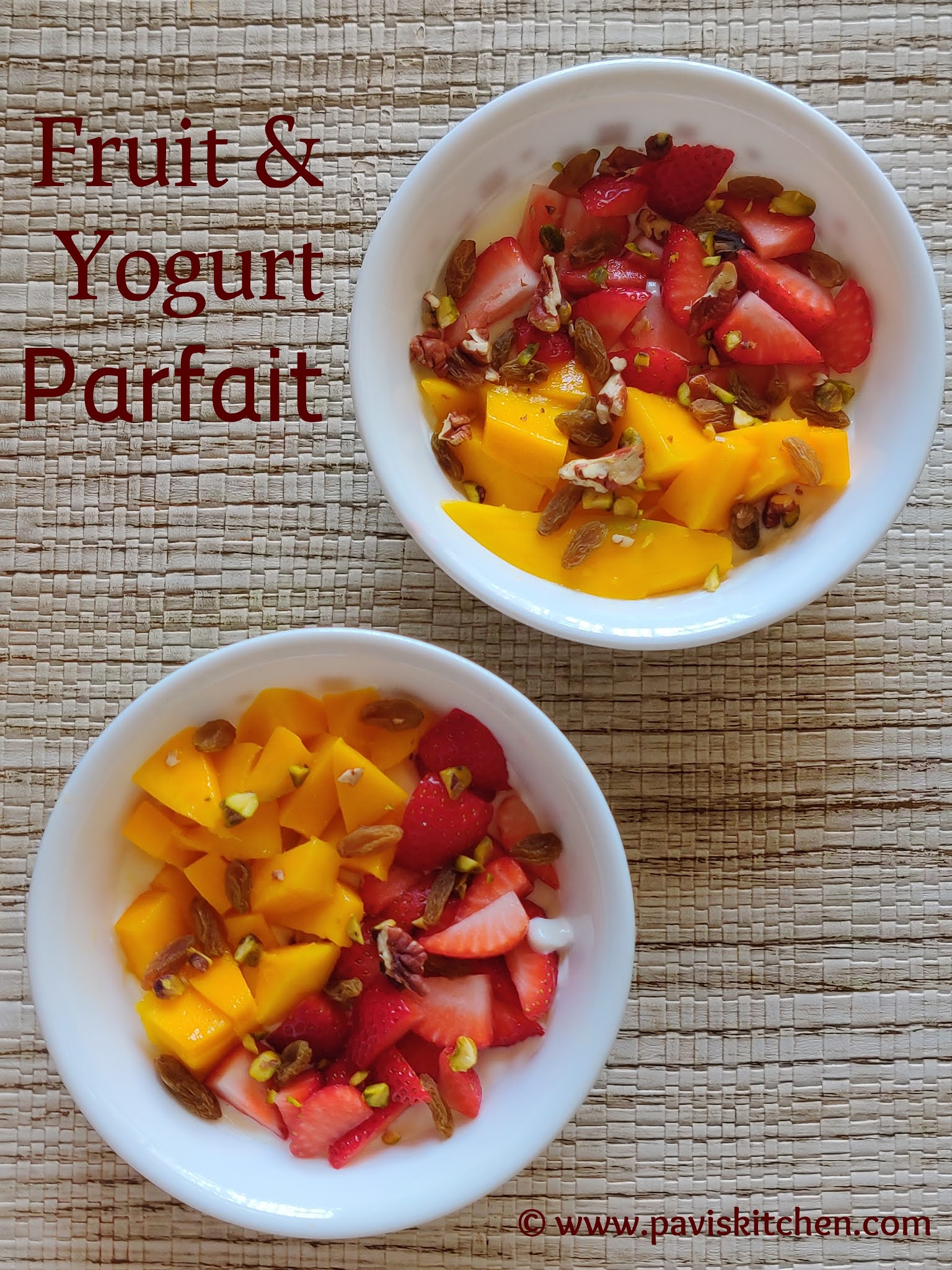 Fruit and yogurt parfait | Indian yogurt parfait | healthy parfait recipe