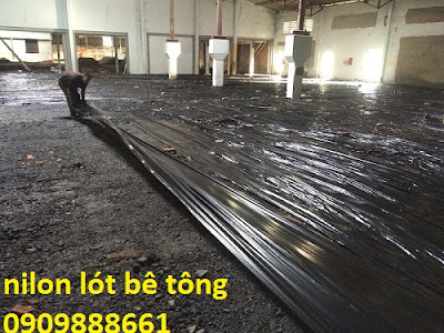 nilon lót sàn đổ bê tông