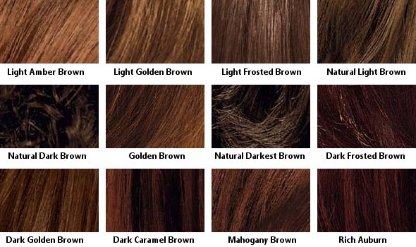 brown hair color chart - Coloring hair and hair highlighting will be ...