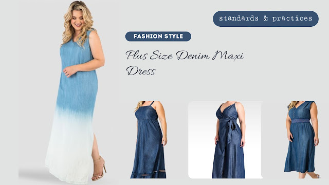 Denim Maxi Dress Plus Size, Plus Size Denim Maxi Dress