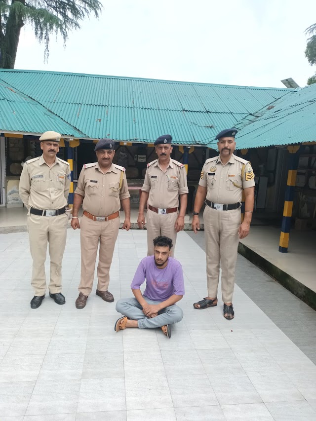 पालमपुर पुलिस ने युवक से बरामद किया 19 हीरोइन 