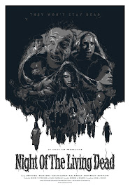 George A. Romero’s Night of the Living Dead Silver Glow in the Dark Variant Screen Print by Grzegorz Domaradzki