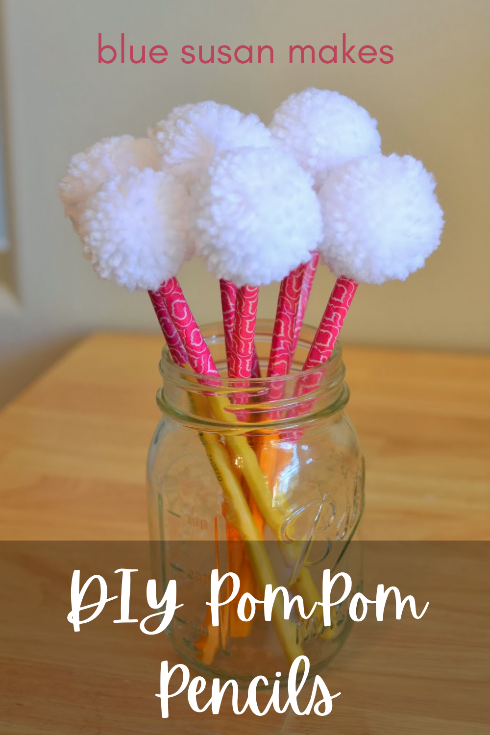 Blue Susan Makes: DIY Party Favor: Pom Pom Pencils