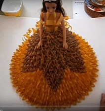 DIY Fita Decorativa - Passo a Passo PAP vídeo boneca feita com fitas decorativas