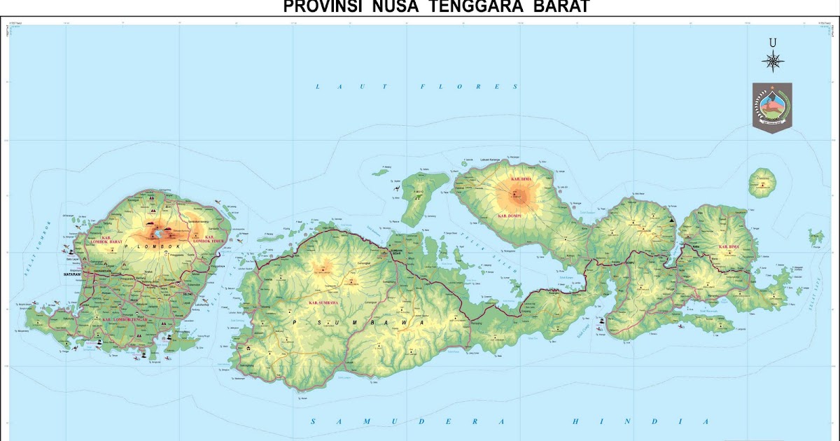 Peta Provinsi Nusa Tenggara Barat (NTB)