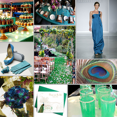 Tried and True Wedding and Event Planning Peacock Inspiration Board