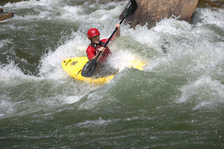 Kevin going through double trouble rapid on the Ocoee River