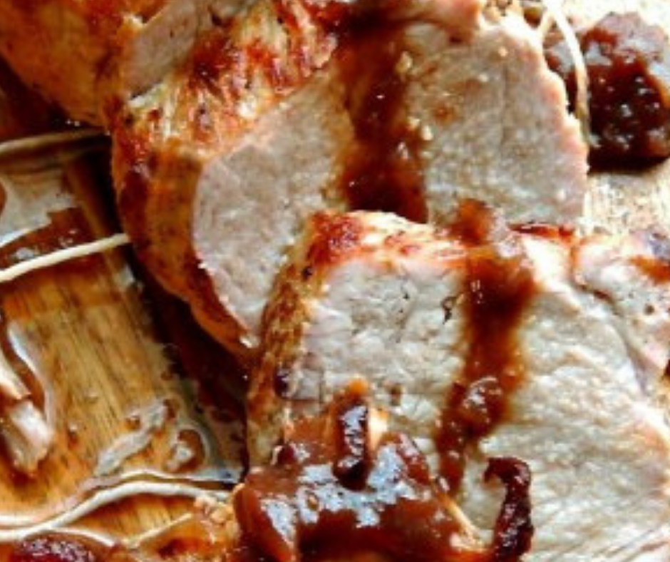 Pork Tenderloin and Caramelized Onion with Cranberry Compote Recipe