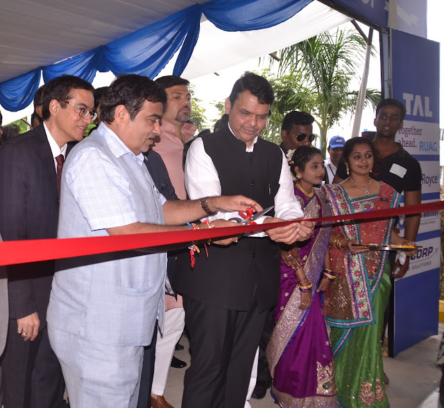 Image 2 – In the image, (Left to Right), Mr. Rajesh Khatri, ED & CEO, TAL Manufacturing Solutions, Shri. Nitin Gadkari, Union Minister for Road Transport, Highways & Shipping and Shri. Devendra Fadnavis, Hon’ble Chief Minister of Maharashtra, at the ribbon cutting ceremony. The celebration was held in the presence of Mr. Guenter Butschek, Managing Director and CEO, Tata Motors & the Board of Directors of TAL, apart from other government and industry dignitaries. 
